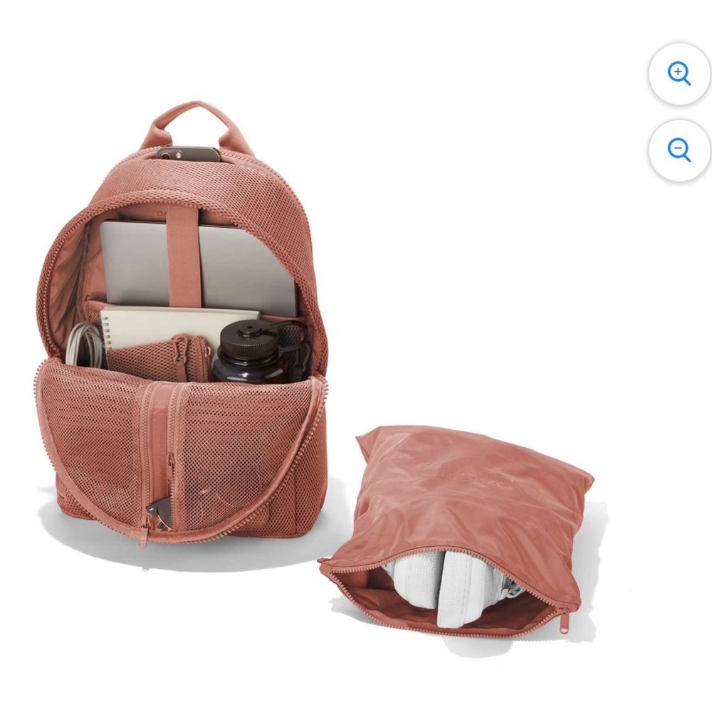 Dagne Dover Dakota Mesh Backpack in Dusty Rose - Picture 6 of 7
